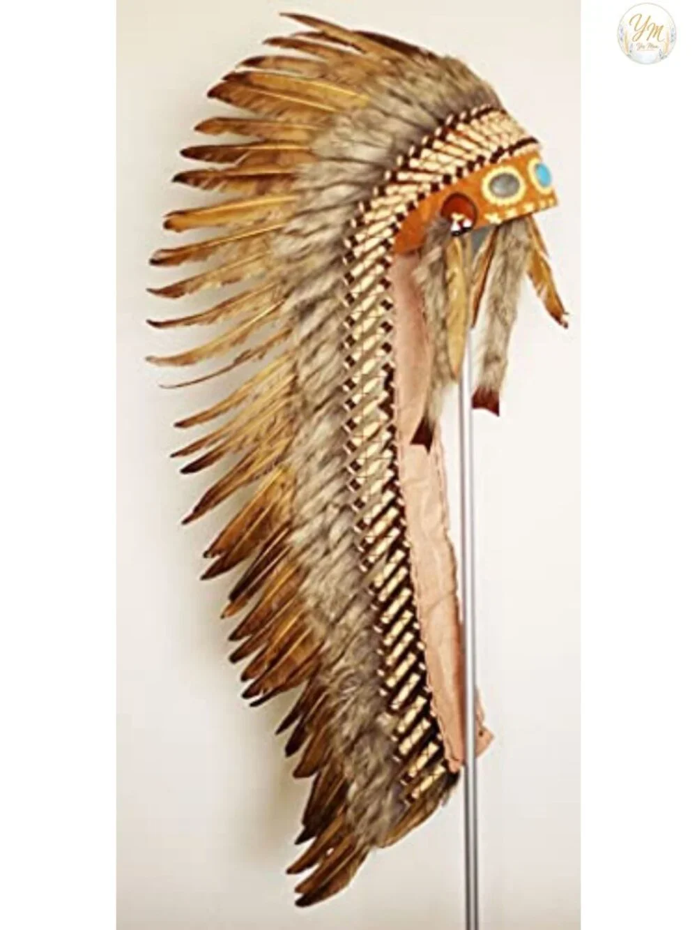 Extra Long Feather Headdress 130cm Festival Costume Headpiece Tribal Style